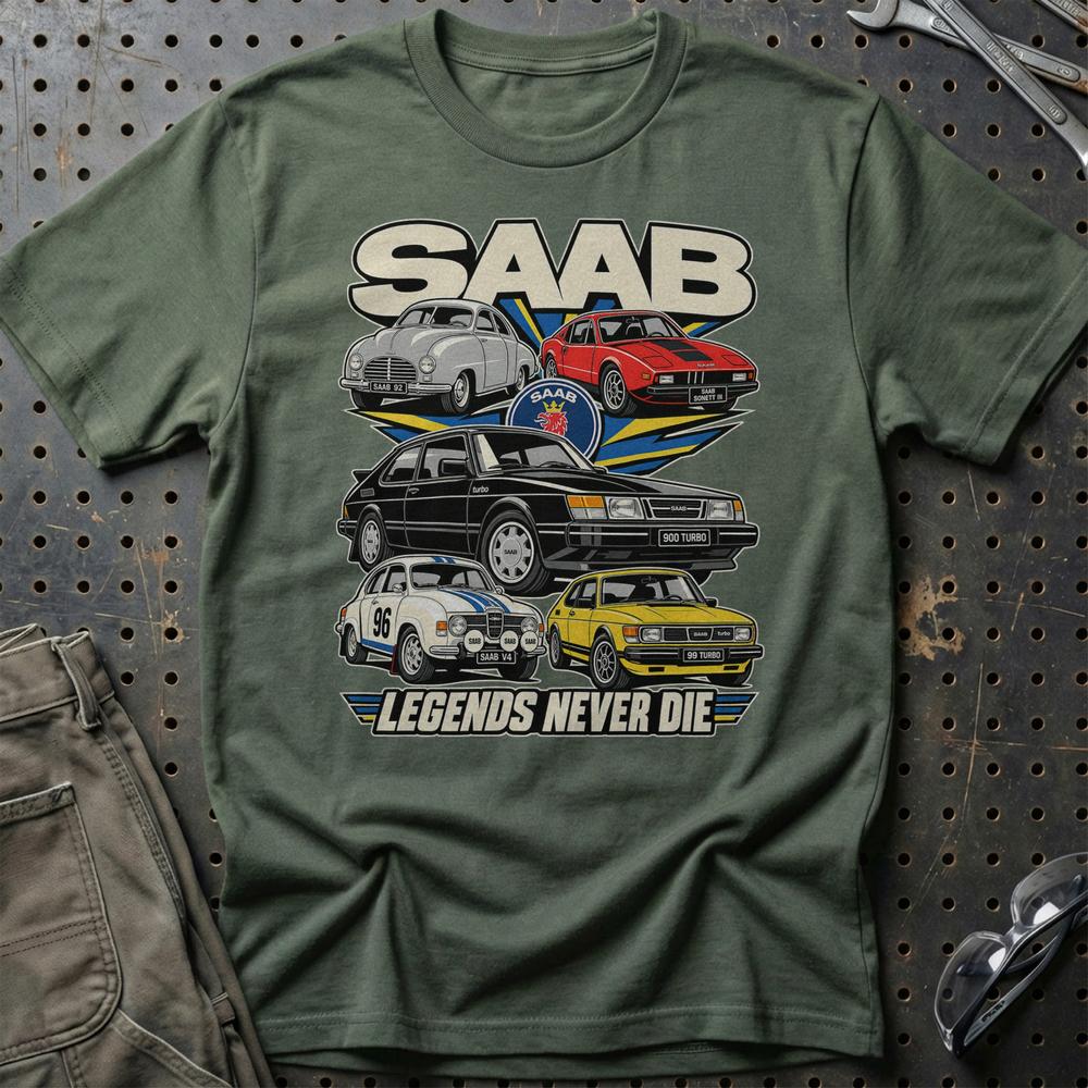 
Produktbillede af Saab Legends Never Die T-Shirt
