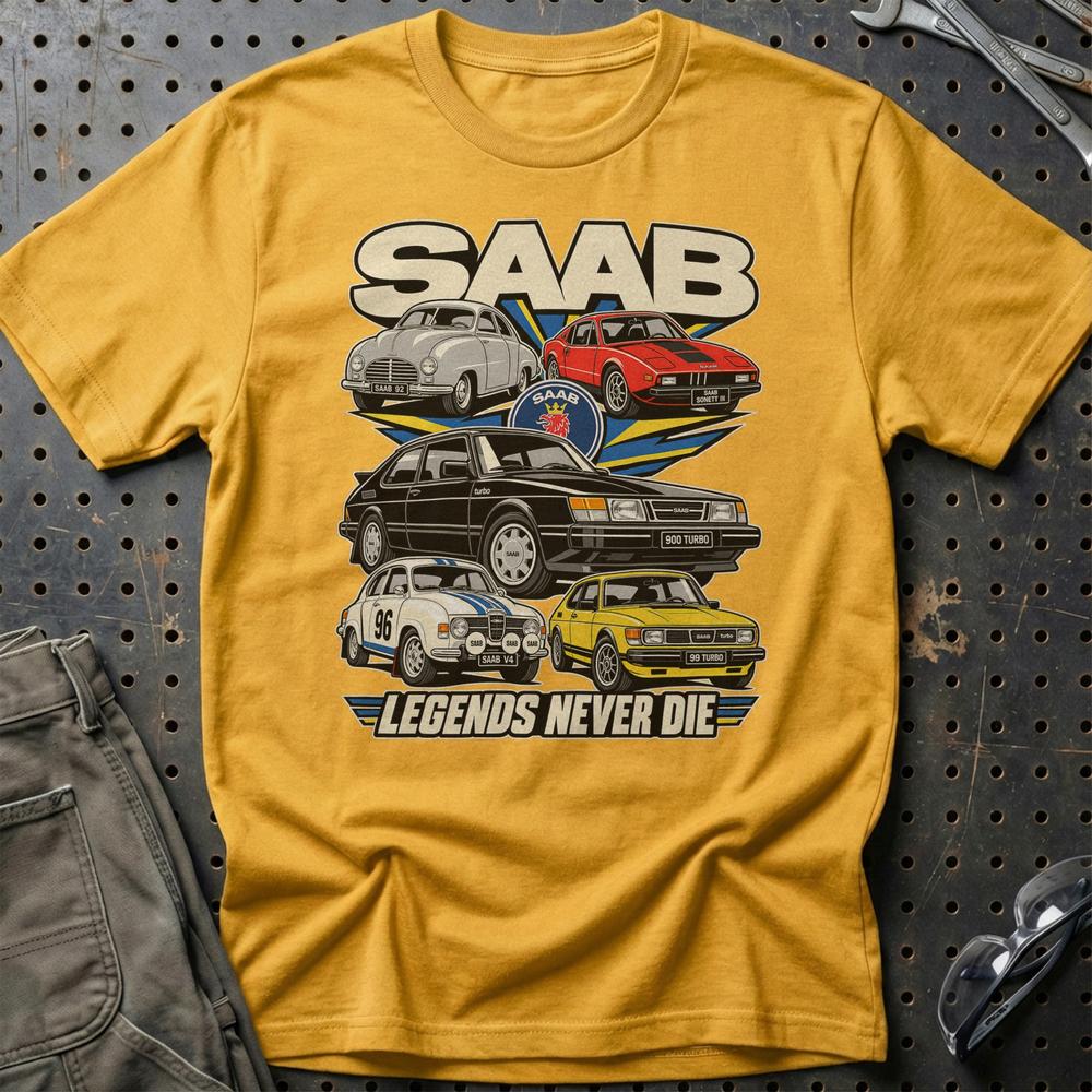 
Produktbillede af Saab Legends Never Die T-Shirt