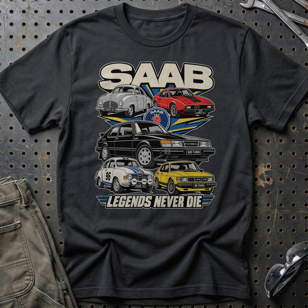 
Produktbillede af Saab Legends Never Die T-Shirt
