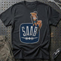 Saab Pinup T-Shirt-Beklædning-Saab-Sort-S-Garage Culture Shop- garage - man cave - merchandise