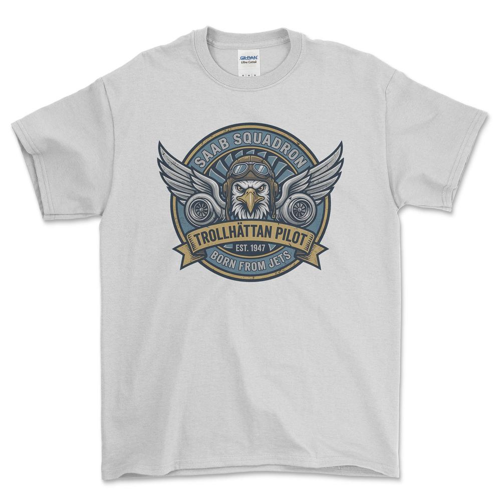 Saab Squadron - Unisex T-Shirt-Beklædning-SAAB-Hvid-S-Garage Culture Shop- garage - man cave - merchandise