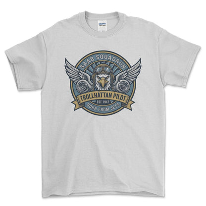 Saab Squadron - Unisex T-Shirt-Beklædning-SAAB-Hvid-S-Garage Culture Shop- garage - man cave - merchandise