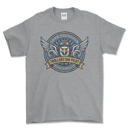 Saab Squadron - Unisex T-Shirt-Beklædning-SAAB-Grå Sport-S-Garage Culture Shop- garage - man cave - merchandise