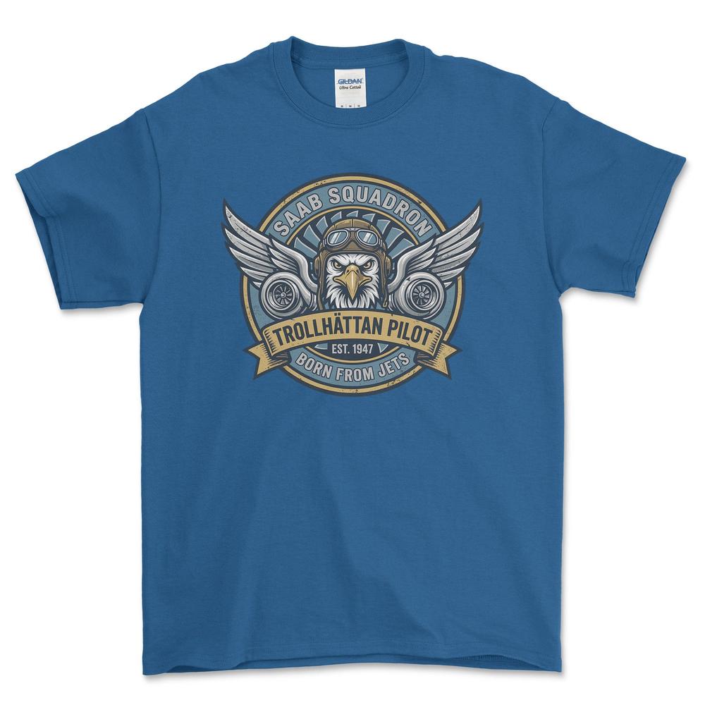 Saab Squadron - Unisex T-Shirt-Beklædning-SAAB-Blå Royal-S-Garage Culture Shop- garage - man cave - merchandise