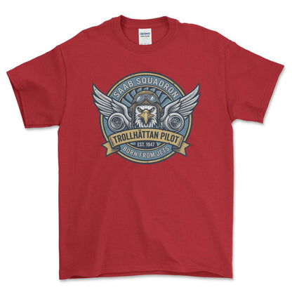 Saab Squadron - Unisex T-Shirt-Beklædning-SAAB-Rød-S-Garage Culture Shop- garage - man cave - merchandise