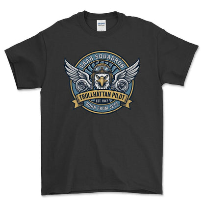 Saab Squadron - Unisex T-Shirt-Beklædning-SAAB-Sort-S-Garage Culture Shop- garage - man cave - merchandise