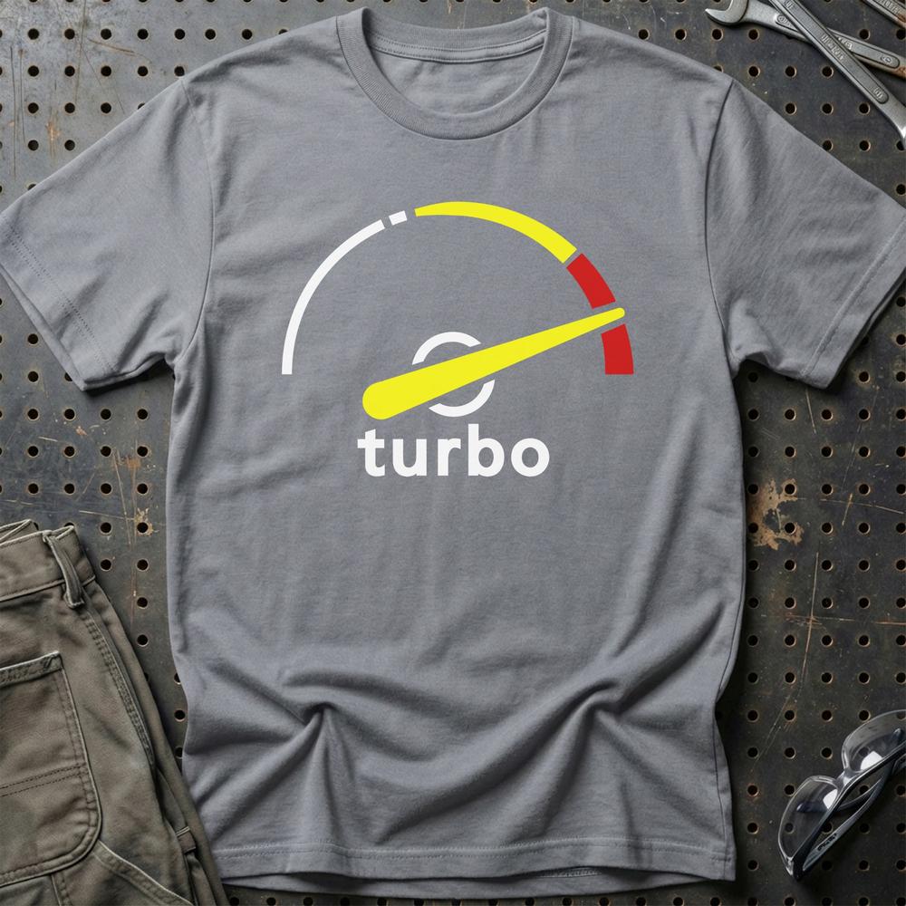 Saab Turbo Gauge T-Shirt-Beklædning-Saab-Grå Sport-S-Garage Culture Shop- garage - man cave - merchandise