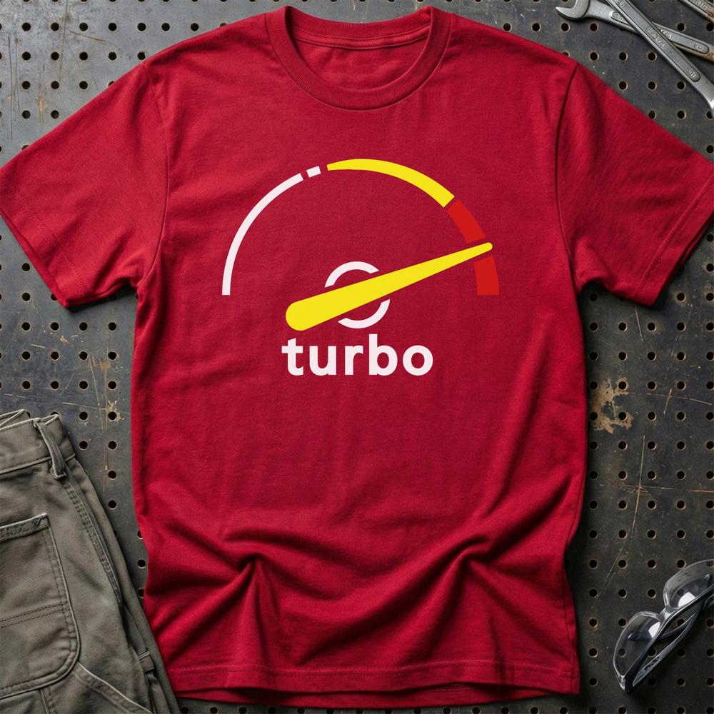 Saab Turbo Gauge T-Shirt-Beklædning-Saab-Rød-S-Garage Culture Shop- garage - man cave - merchandise