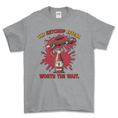 Saab Turbo Ketchup Effect - Unisex T-Shirt-Beklædning-SAAB-Grå Sport-S-Garage Culture Shop- garage - man cave - merchandise