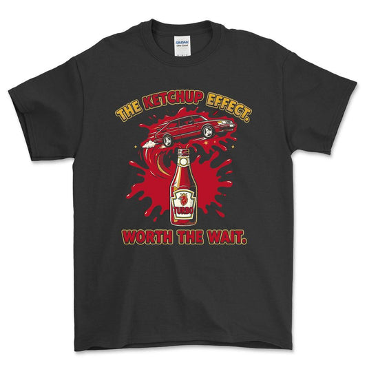 Saab Turbo Ketchup Effect - Unisex T-Shirt-Beklædning-SAAB-Sort-S-Garage Culture Shop- garage - man cave - merchandise