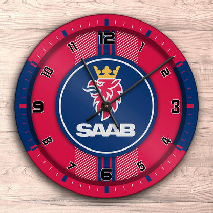 Saab Vægur Rundt-Clock-Saab-Garage Culture Shop- garage - man cave - merchandise