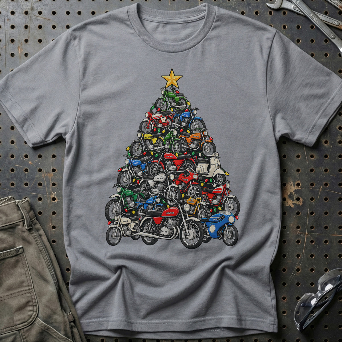 Sachs Juletræ T-Shirt-Beklædning-Sachs-Grå Sport-S-Garage Culture Shop- garage - man cave - merchandise