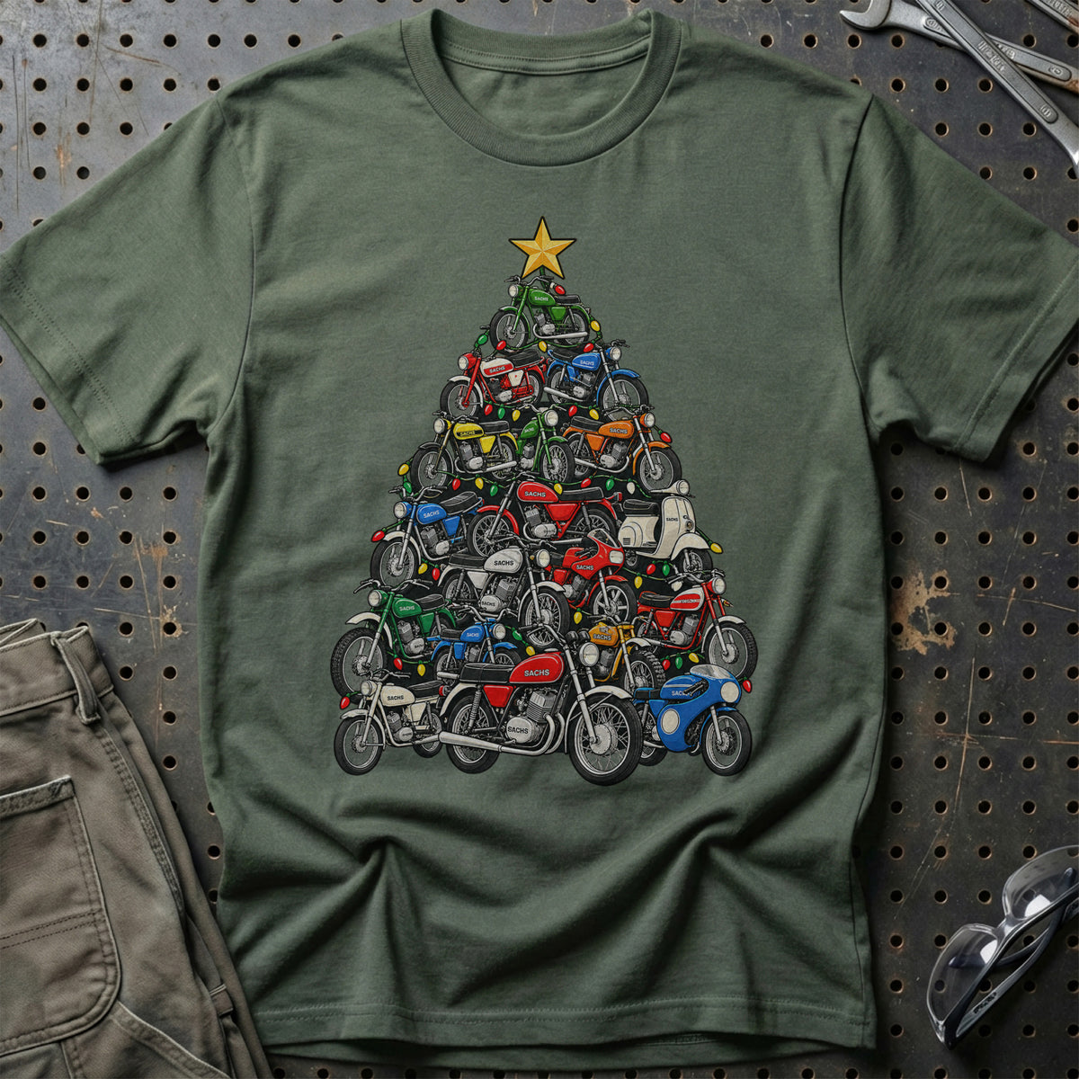 Sachs Juletræ T-Shirt-Beklædning-Sachs-Grøn Militær-S-Garage Culture Shop- garage - man cave - merchandise
