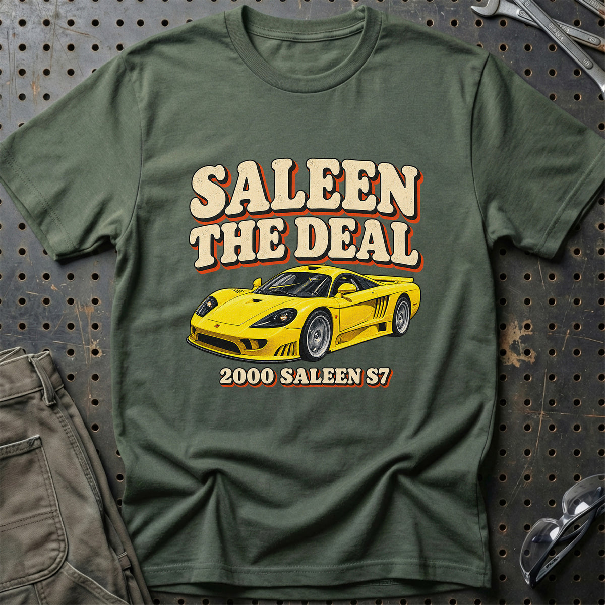 
Saleen S7 2000 – Saleen the Deal T-Shirt – Grøn Militær