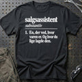 
Salgsassistent – Definition T-Shirt – Sort