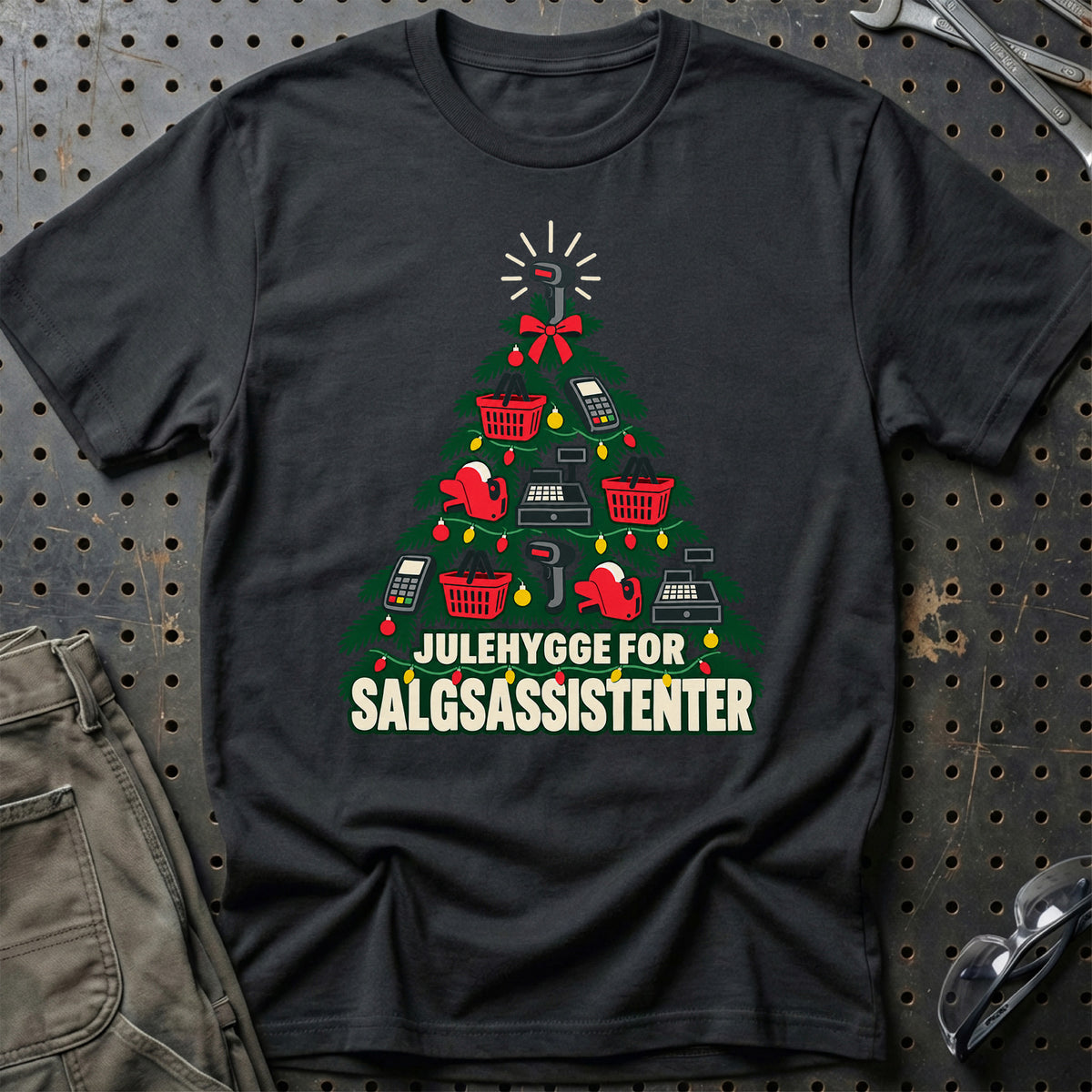 
Salgsassistent – Julehygge – Unisex T-Shirt – Sort