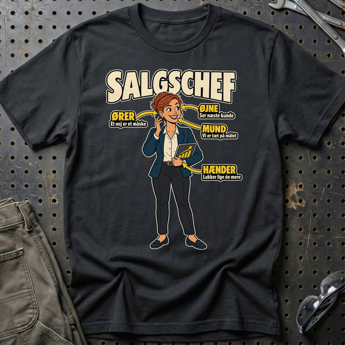 Salgschef – Anatomi T-Shirt – Sort
