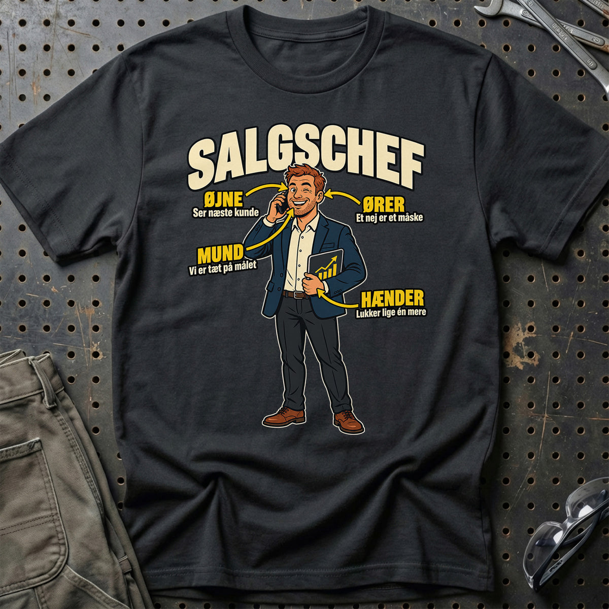 Salgschef – Anatomi T-Shirt – Sort