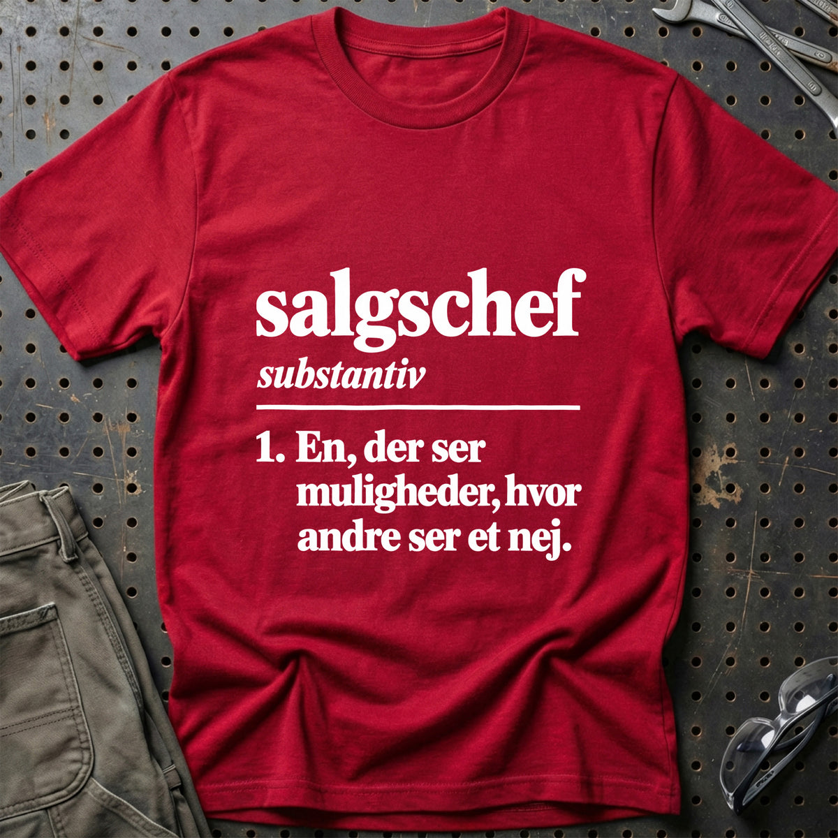 
Salgschef – Definition T-Shirt – Rød