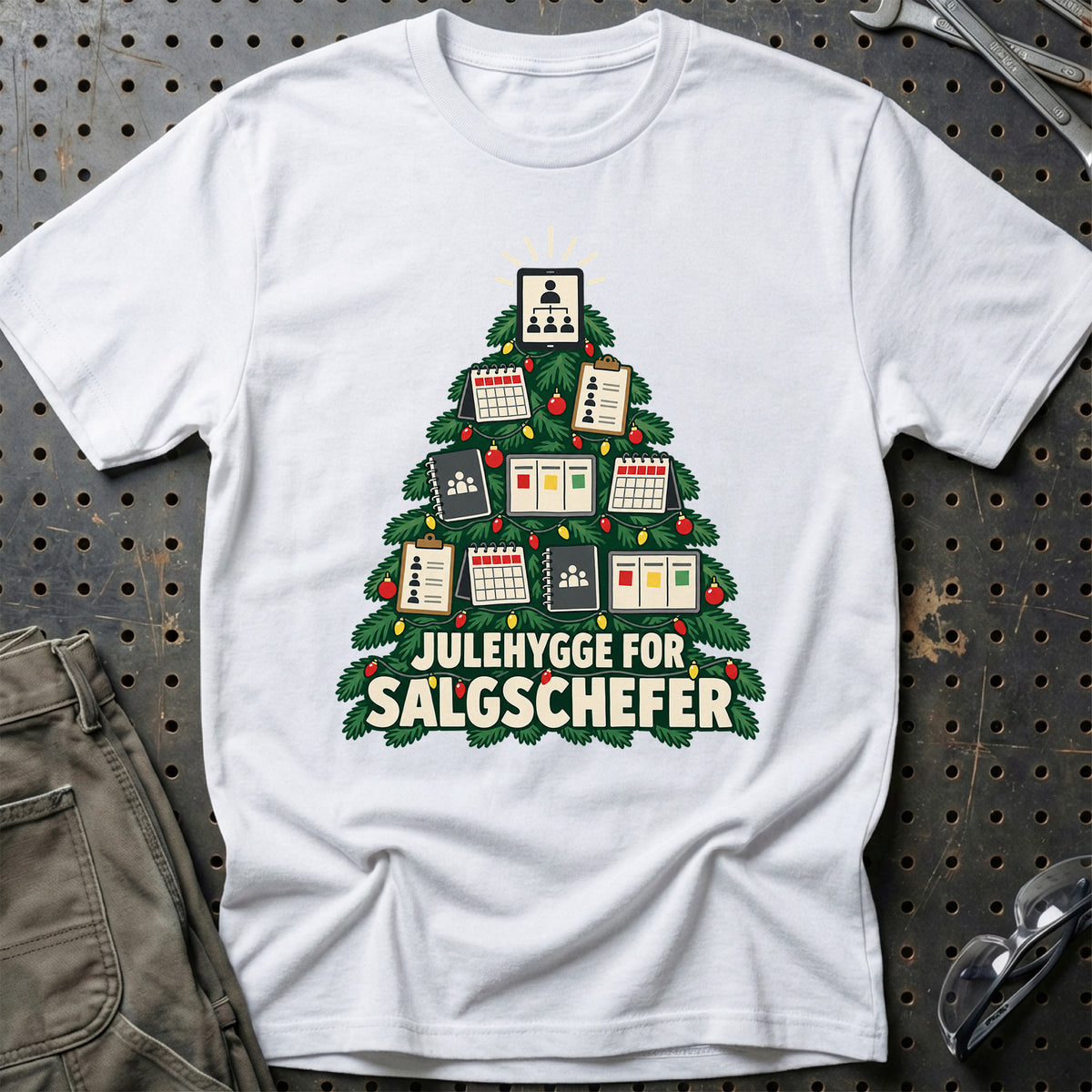 
Salgschef – Julehygge – Unisex T-Shirt – Hvid