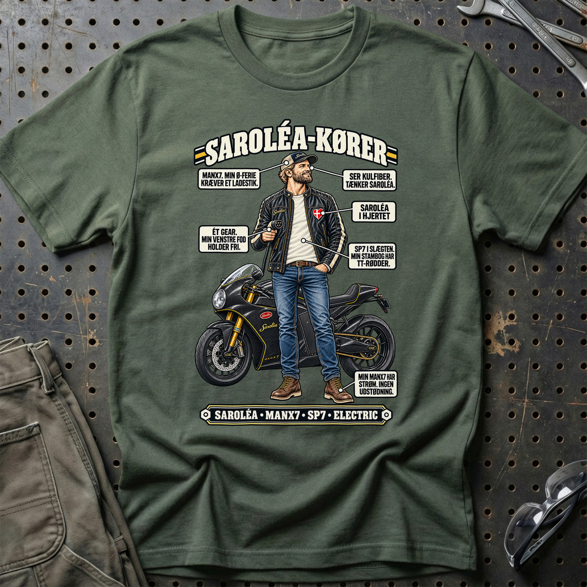 
Saroléa-Kører T-Shirt – Grøn Militær