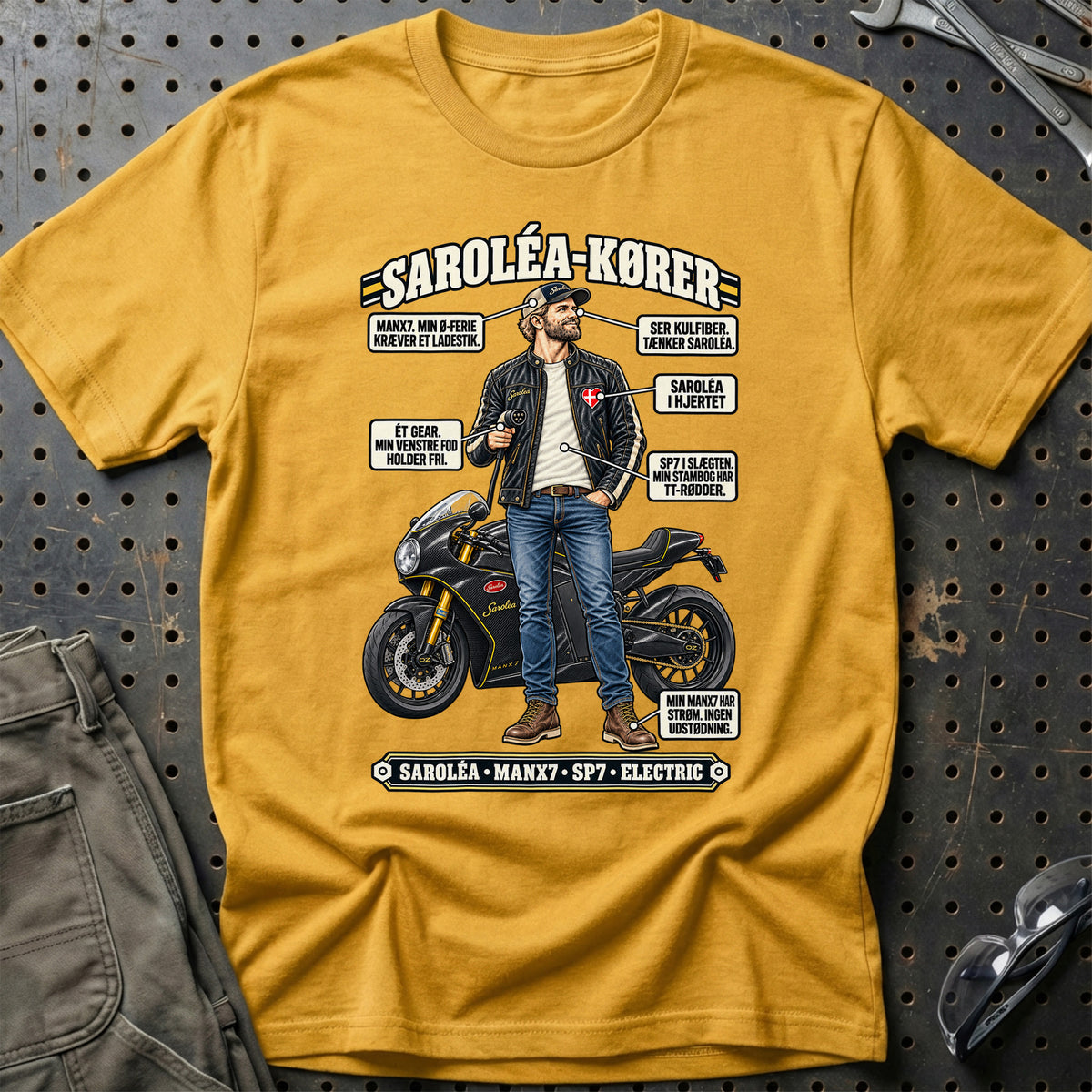 
Saroléa-Kører T-Shirt – Guld