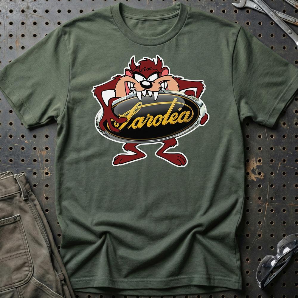 Sarolea TAZ Unisex T-Shirt , Bomul-Beklædning-Sarolea-Grøn Militær-S-Garage Culture Shop- garage - man cave - merchandise