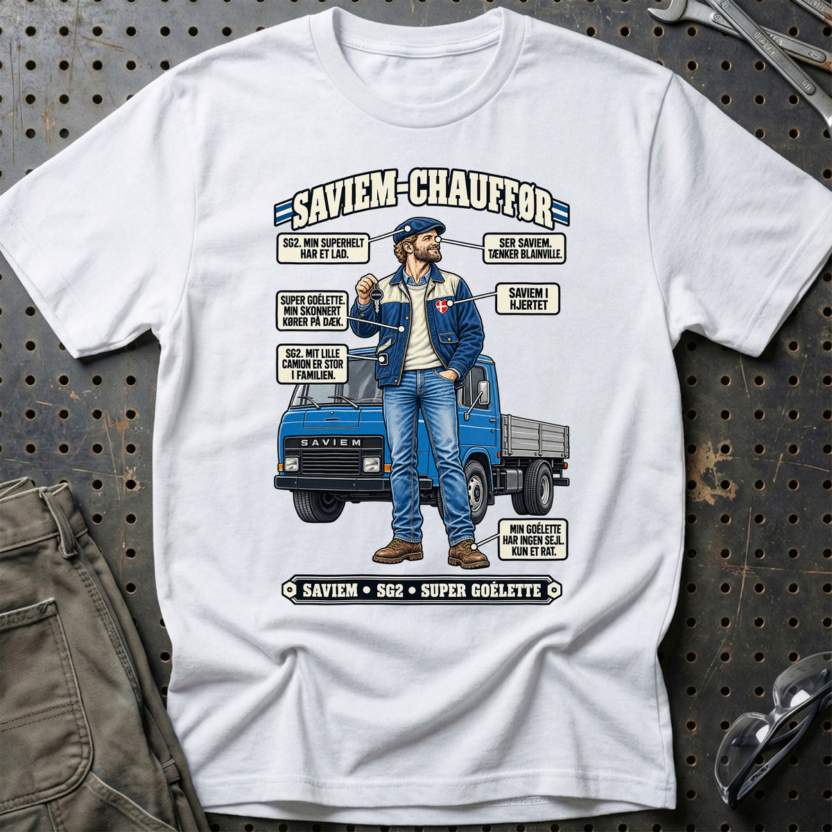 
Saviem-Chauffør T-Shirt – Hvid