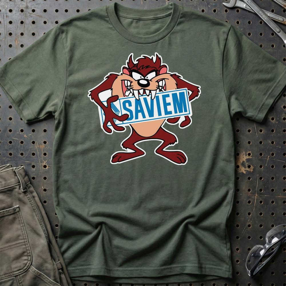 Saviem TAZ T-Shirt-Beklædning-Saviem-Grøn Militær-S-Garage Culture Shop- garage - man cave - merchandise
