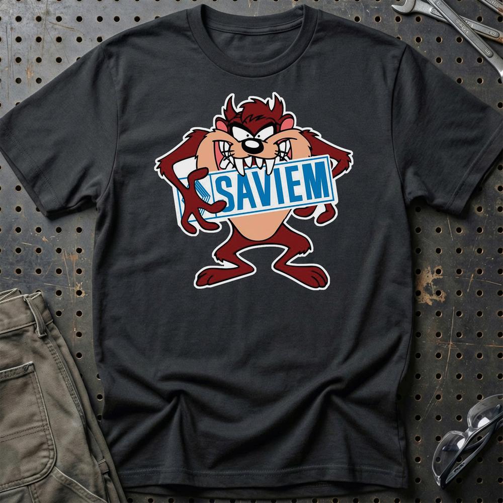 Saviem TAZ T-Shirt-Beklædning-Saviem-Sort-S-Garage Culture Shop- garage - man cave - merchandise