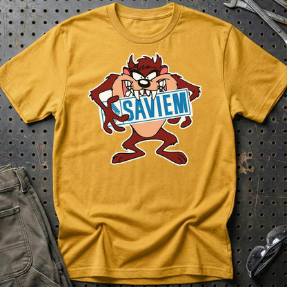 Saviem TAZ Unisex T-Shirt , Bomuld-Beklædning-Saviem-Guld-S-Garage Culture Shop- garage - man cave - merchandise