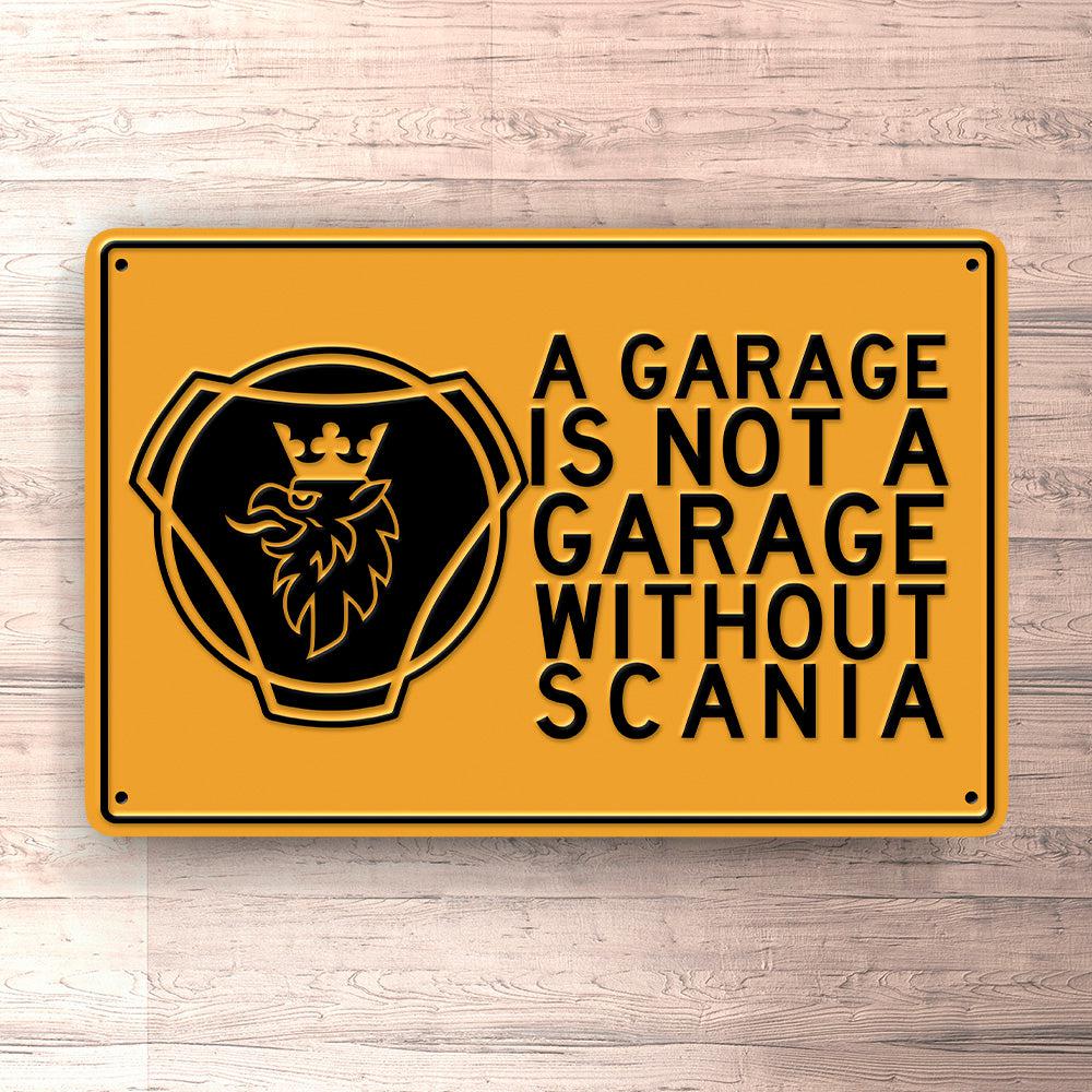 Scania A Garage Is Not A Garage Without Scania Skilte, Musemåtte, Dørmåtte-Skilte-Scania-Garage Culture Shop- garage - man cave - merchandise