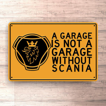 Scania A Garage Is Not A Garage Without Scania Skilte, Musemåtte, Dørmåtte-Skilte-Scania-Garage Culture Shop- garage - man cave - merchandise