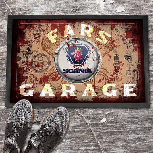 Scania Fars Garage Vintage Skilte, Musemåtte, Dørmåtte-Skilte-Scania-Garage Culture Shop- garage - man cave - merchandise