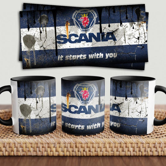 Scania "To Toner" Vintage Keramisk Krus-Krus-Scania-Garage Culture Shop- garage - man cave - merchandise