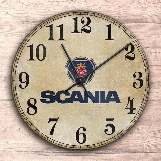 Scania Vægur Rundt-Clock-Scania-Garage Culture Shop- garage - man cave - merchandise