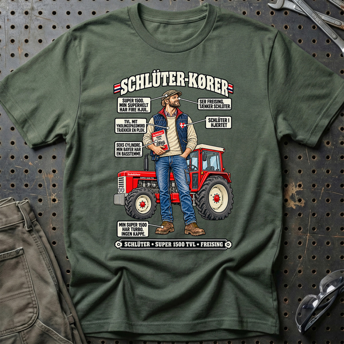 
Schlüter-Kører T-Shirt – Grøn Militær