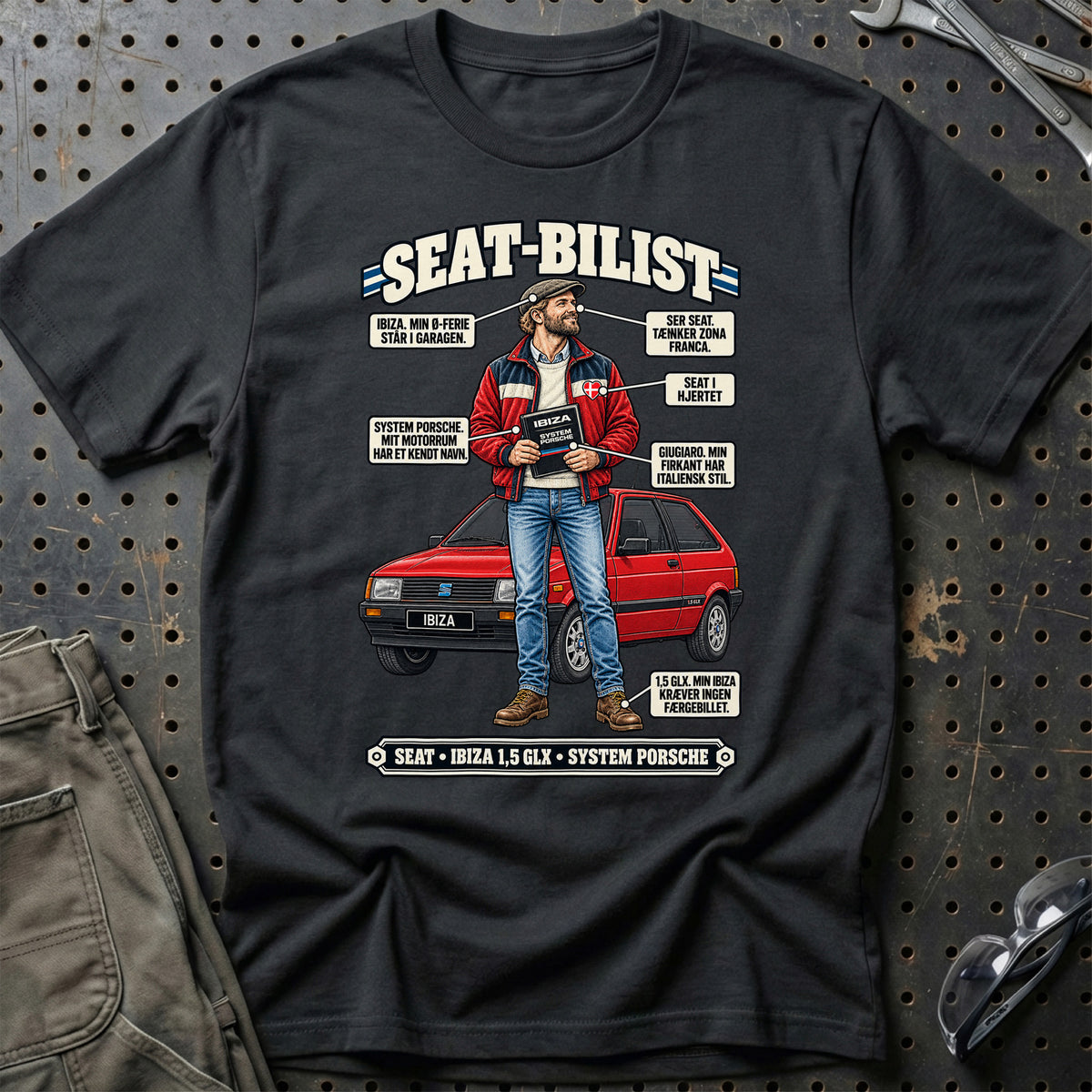 
Seat-Bilist T-Shirt – Sort