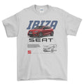 Seat Ibiza T-Shirt-Beklædning-Seat-Hvid-S-Garage Culture Shop- garage - man cave - merchandise