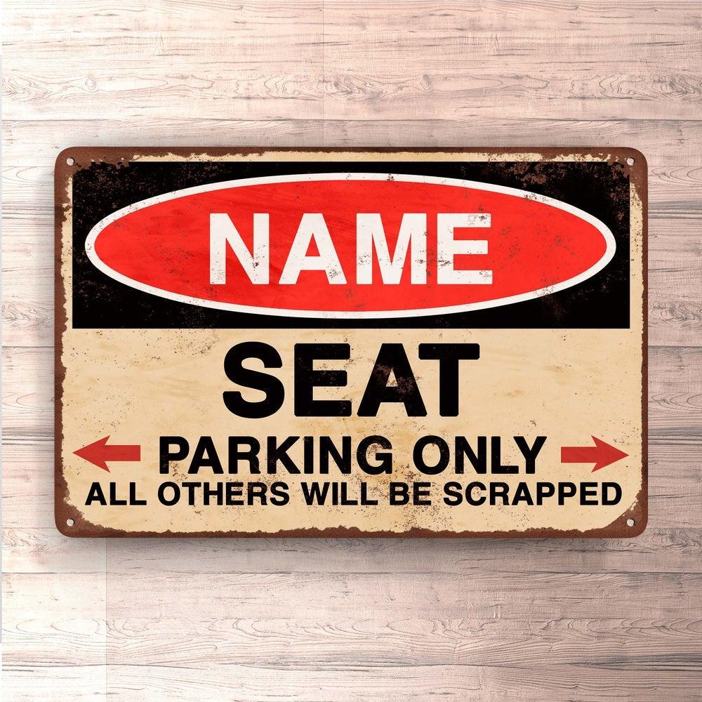 Seat - Parking Only - Skilte, Musemåtte, Dørmåtte , Plakat-Skilte-Seat-Garage Culture Shop- garage - man cave - merchandise
