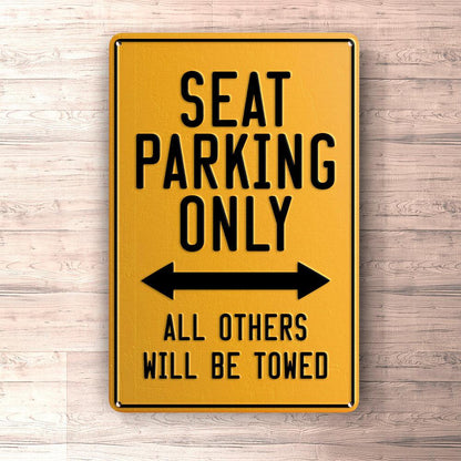 Seat Parking Only Skilte, Musemåtte, Dørmåtte-Parking skilte-Seat-Garage Culture Shop- garage - man cave - merchandise