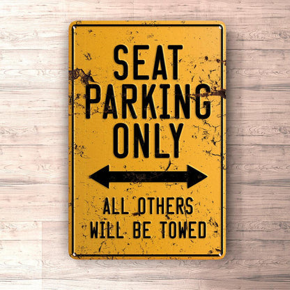 Seat Parking Only Skilte, Musemåtte, Dørmåtte-Parking skilte-Seat-Garage Culture Shop- garage - man cave - merchandise