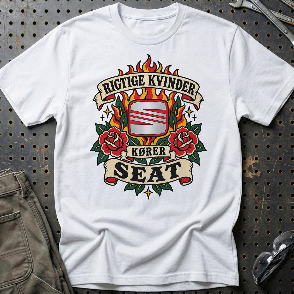 
Produktbillede af Seat Rigtige Kvinder Kører – Roser og Flammer T-Shirt