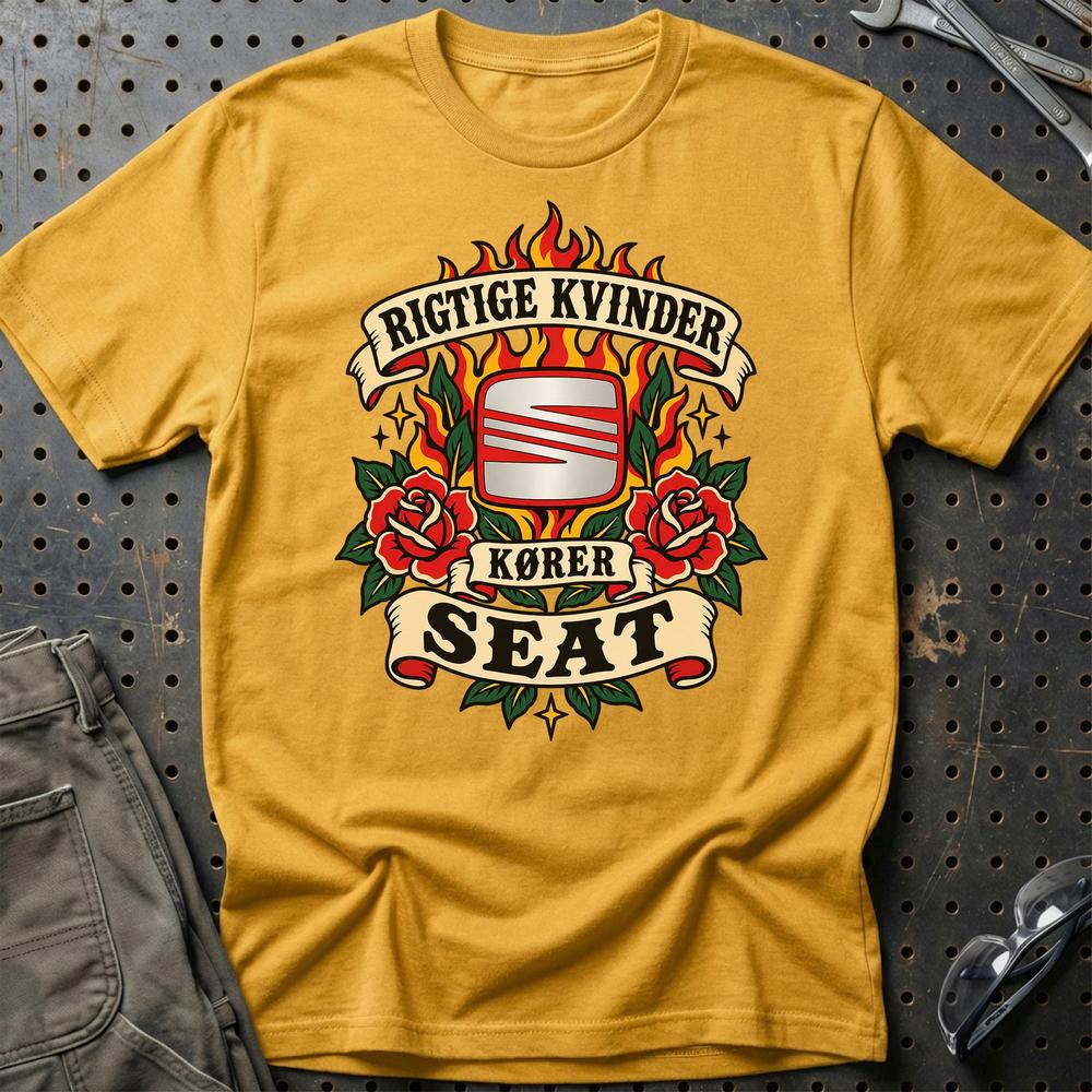 
Produktbillede af Seat Rigtige Kvinder Kører – Roser og Flammer T-Shirt