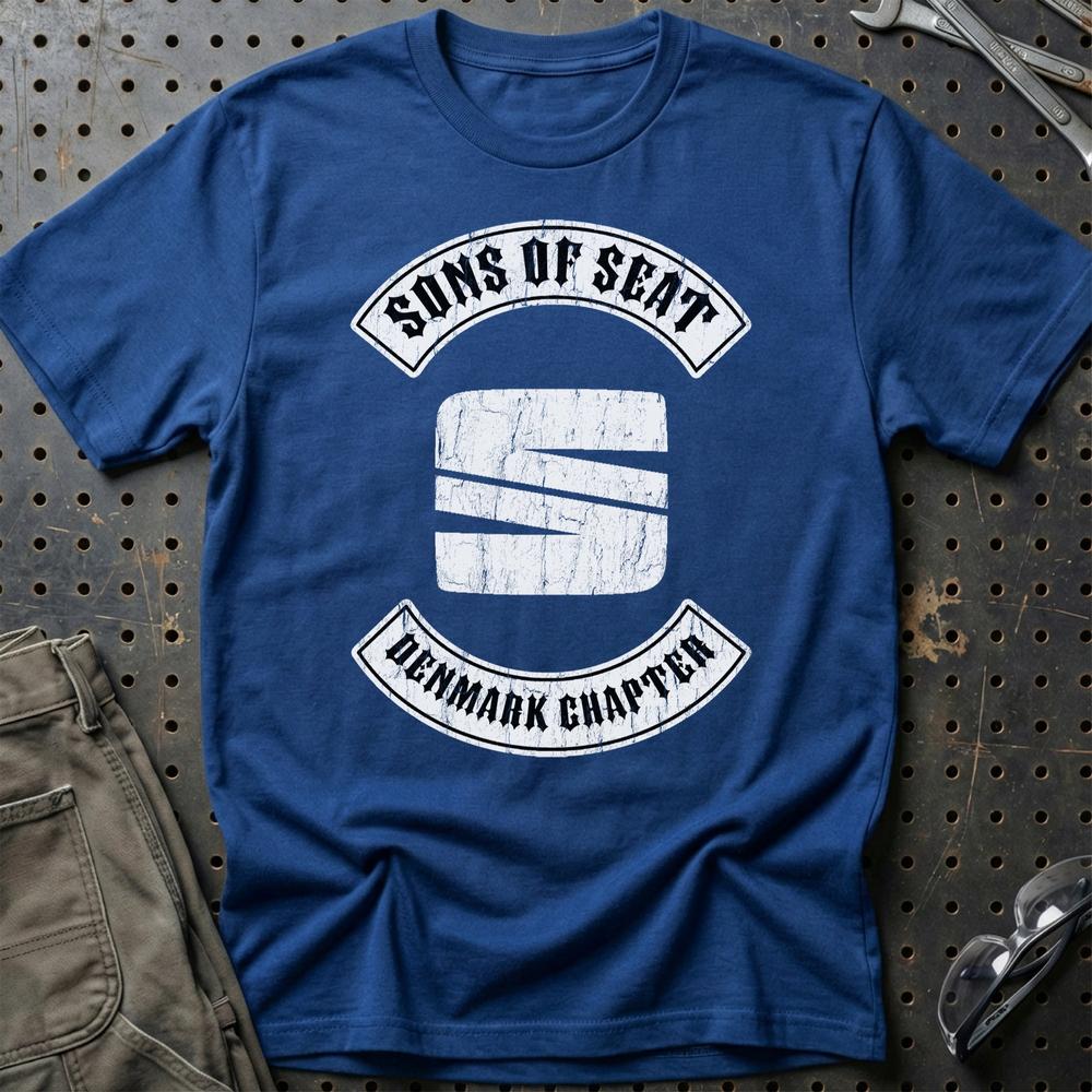 Seat Sons Of Seat Denmark Chapter T-Shirt-Beklædning-Seat-Blå Royal-S-Garage Culture Shop- garage - man cave - merchandise