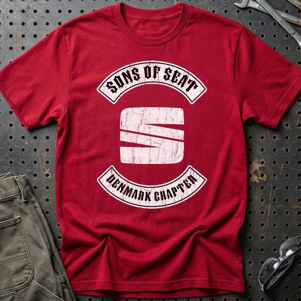 Seat Sons Of Seat Denmark Chapter T-Shirt-Beklædning-Seat-Rød-S-Garage Culture Shop- garage - man cave - merchandise