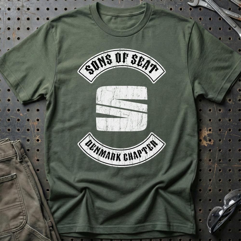 Seat Sons Of Seat Denmark Chapter T-Shirt-Beklædning-Seat-Grøn Militær-S-Garage Culture Shop- garage - man cave - merchandise