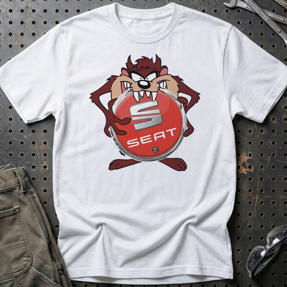 Seat TAZ T-Shirt-Beklædning-Seat-Hvid-S-Garage Culture Shop- garage - man cave - merchandise