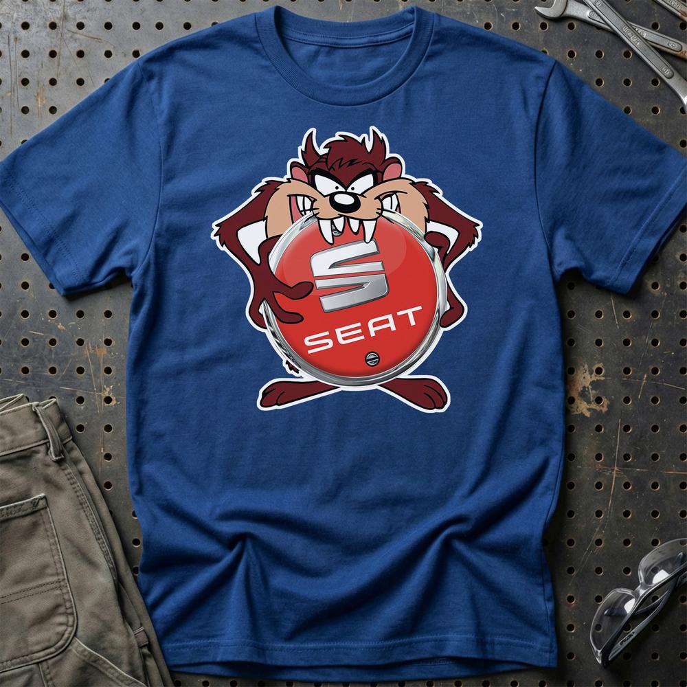 Seat TAZ T-Shirt-Beklædning-Seat-Blå Royal-S-Garage Culture Shop- garage - man cave - merchandise