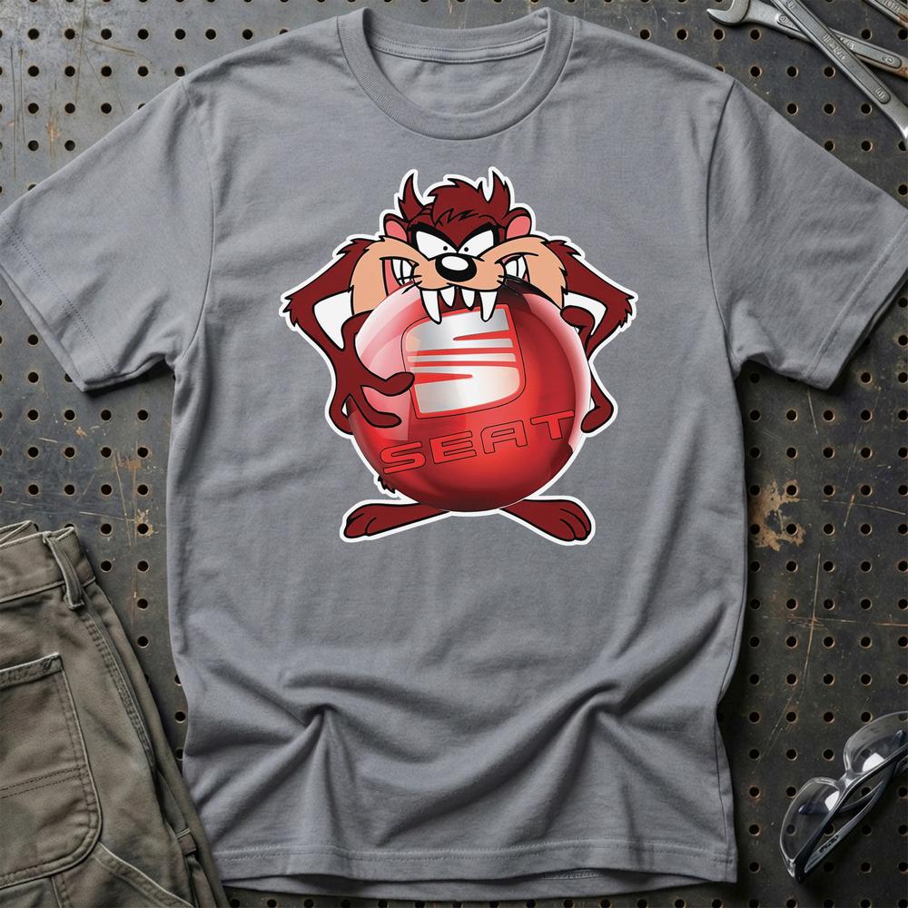 Seat TAZ Unisex T-Shirt , Bomuld-Beklædning-Seat-Grå Sport-S-Garage Culture Shop- garage - man cave - merchandise